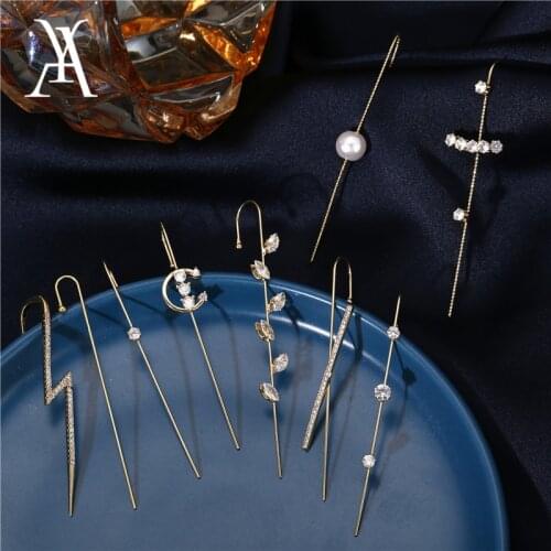 Fashion Ear Wrap Crawler Hook Earring Ear Cuff Vintage Geometric Stud Earrings Piercing Earring Statement Jewelry