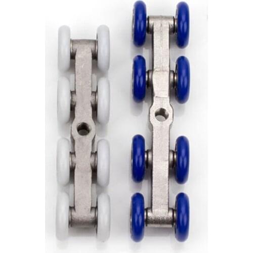 Shower room door roller ultra-quiet wooden window sliding door pulley hanging rail track nylon wheel glass door hardware part