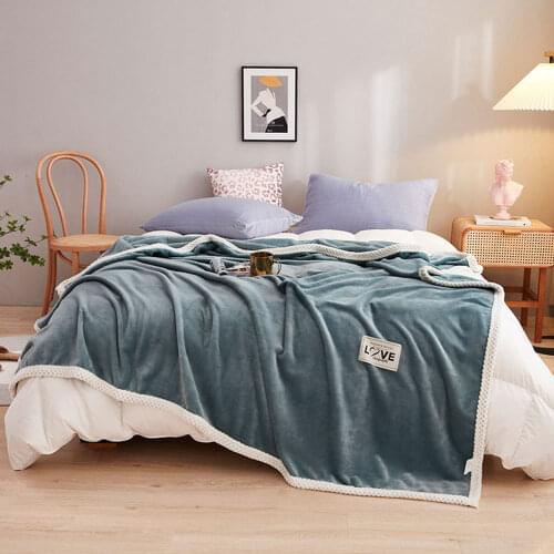 Svetanya Dark Green Solid Nordic Microfiber Thin Nap Summer Throws Blanket Polyester Air Condition Plaids Coral Fleece