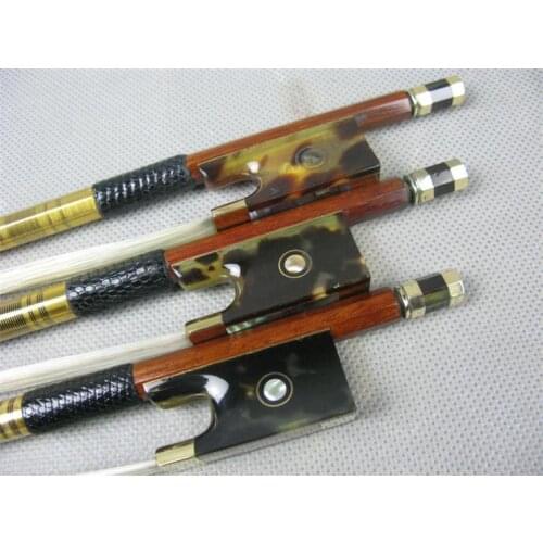 1 pcs Su Mu Tito Imported Su Mu violin Bow, Abalone Shell Inlay Shelf, White Horsetail Bow