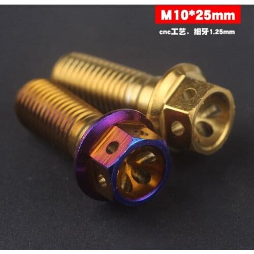 1pcs Motorcycle Axial Brake Caliper Fixing Bolt M10x25mmx1.25mm Stainless Steel Cnc Finished