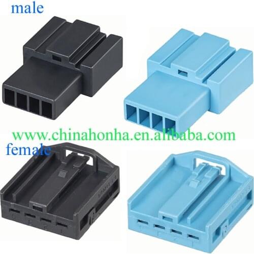 2sets 4 pin Auto female male connector Car Speaker plug Auto Bass socket Car electric connector 1719093-3