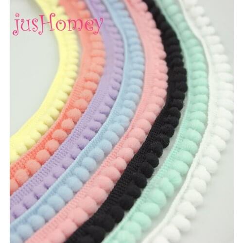 20yards Baby Pom Pom Trims Mini Pompom Ball Trims Bobble Fringe Trims for Handmade Sewing Project, DIY Craft Supply