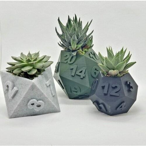 3D Plant Flowerpot Dice Flowerpot Balcony Personalized Decoration Tabletop RPG Dice Juicy Flowerpot Set Home Decoration