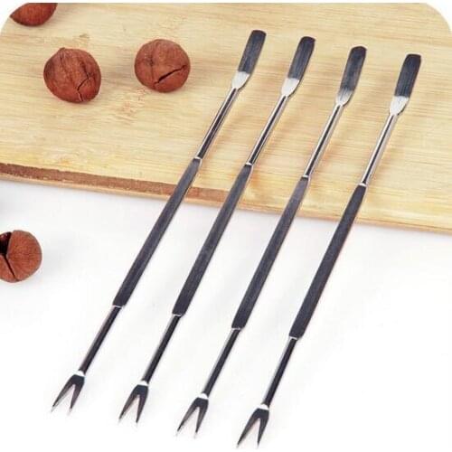 5ps/lot Stainless Steel Lobster Crab Needle Multifunctional Walnut Needle Fruit Fork Kitchen Gadgets Seafood Tools OK