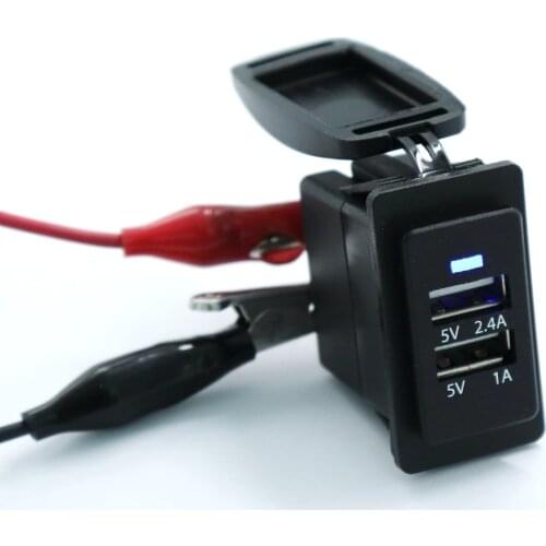5V 3.4A USB Interface Fast Car Charger Fast Charging Charger for TOYOTA Camry Corolla Yaris RAV4 Reiz Cruiser Charger Cable