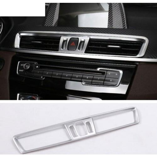 For BMW X1 F48 2016-2018 Accessories ABS Matte Chrome Console Air-Conditioning Vent Cover Trim for BMW X2 F47 2018