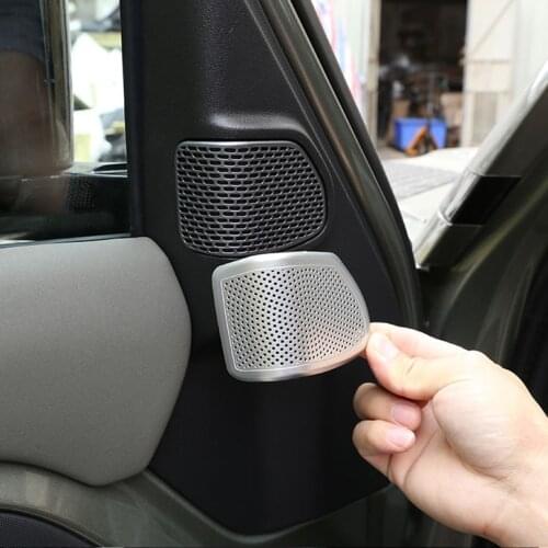 Aluminum Alloy Car Door Audio Speaker Tweeter Decoration Cover Sticker For Land Rover Defender 110 130 2020 2021 Accessories