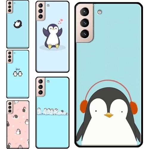 Penguin TPU Phone Case For Samsung Galaxy S21 Ultra S8 S9 S10 S20 Plus S20FE Note 10 9 20 Cover