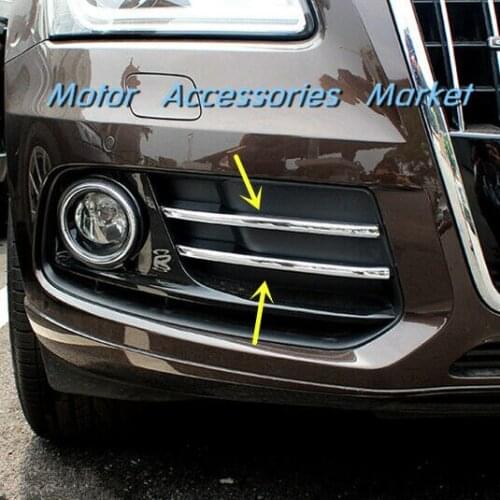 For Audi Q5 2013 2014 2015 2016 New High quality Chrome Front Fog Light Cover Trim 4pcs