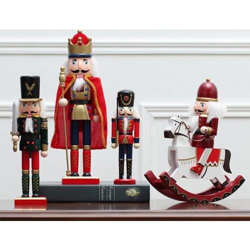 European cute cartoon character puppet soldier nutcracker cabinet wood creative childrens room decoration fairy garden