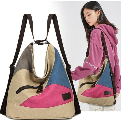 Women Canvas Backpack Fashion Travel Bagpack Female Large Capacity School Backpack Bags for Women 2021 Rucksacks Mochila