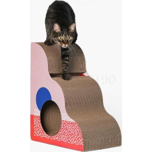 Cat Scratching Memphis Triangle Corrugated Scratching Claw Grinder Sofa Wear-resistant Cat Nest Cat Toy