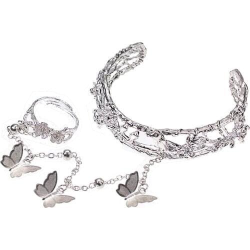 1pcs Retro Chinese Style Tian Guan Ci Fu Cosplay Bracelet Handchain Hua Cheng Xie Lian Butterfly Ring Props Gift Accessories