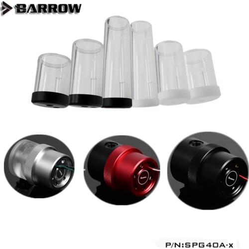 Barrow D5 Pump BOX for Watercooling PWM 18W Full Covered Aluminum Transparent/Black/White POM Reservoir Optional SPG40A-X