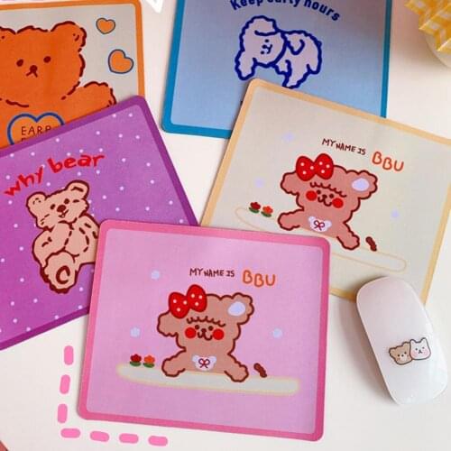 18*22cm Mouse Pads Cartoon Antislip Cute Lovely Cartoon Desk Mat Pads Cup Mat Waterproof Office Home Decor for Girls Gifts