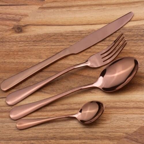 1pc/ 4pcs Dinner Wedding Travel Cutlery Spoon Stainless Steel Fork Scoops Silverware Set C66