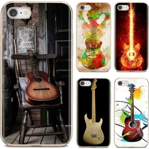 For Huawei Y6 Y5 2019 For Xiaomi Redmi Note 4 5 6 7 8 Pro Mi A1 A2 A3 6X 5X 7A Soft Case guitar blue music note Electric bass