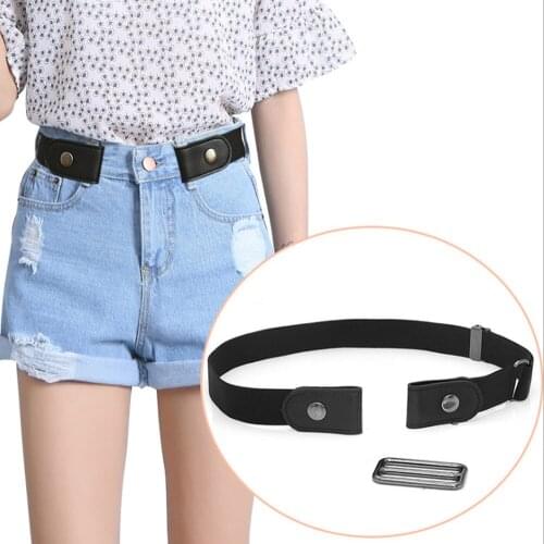 New-coming Unisex Casual Belt Wild Women Men Invisible Lazy Buckle-Free Elastic Waist Belt Cinturon Mujer Fashion Belts Dropship