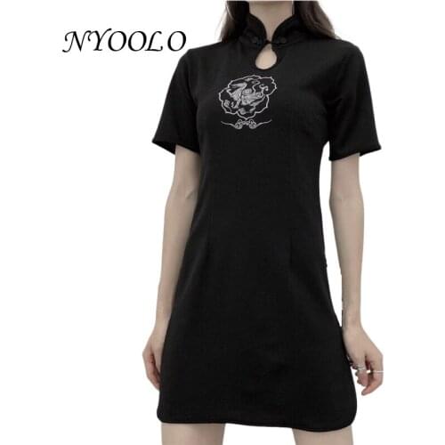 Черные летние платья NYOOLO China At AliExpress