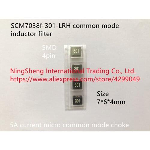 Original new 100% SMD 4pin common mode inductor filter SCM7038f-301-LRH 5A current micro common mode choke