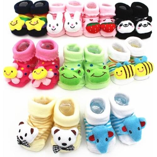 Excellent Quality Baby Girl Foot Socks Funny Happy Socks Newborn Rubber Anti Slip Socks
