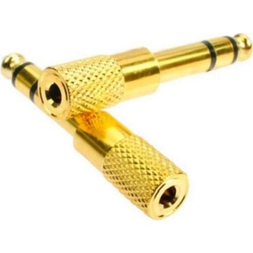 Headphone conversion plug 6.5 pin to 3.5 hole audio 6.35 revolution female microphone to headset microphone adapter Data cable