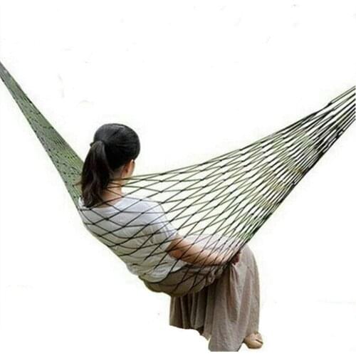 Hot Portable Double Camping Survival Hammock Outdoor Sleeping Amazing Potable Nylon Parachute Outdoor Net Bed
