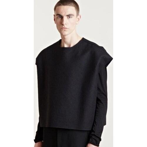 S-5XL! 2019 Mens clothing fashion Star GD hair stylist Round neck Wool waistcoat waistcoat Vest plus size Singer costumes