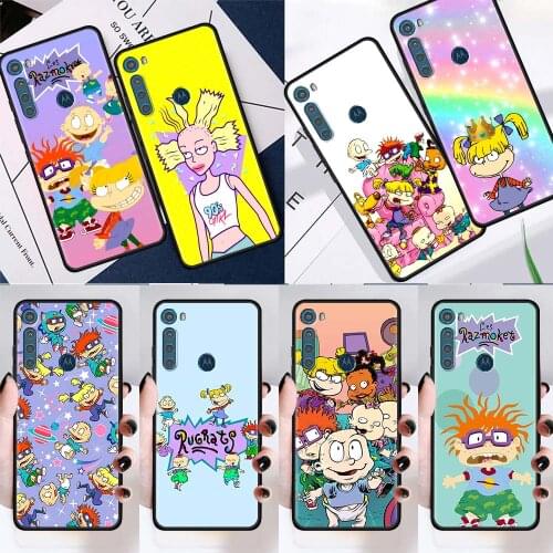 Silicone Case for Motorola G9 Play One Fusion G8 Power Lite G10 G30 Edge Plus E6s G Stylus Soft Coque Cartoon Rugrat
