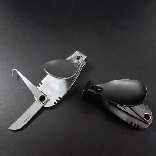 Ultra-thin Nail Scissors EDC Multifunction Stainless Steel Keychain Tools Portable Hand Toe Nail Clippers Cutter Black 1PCS