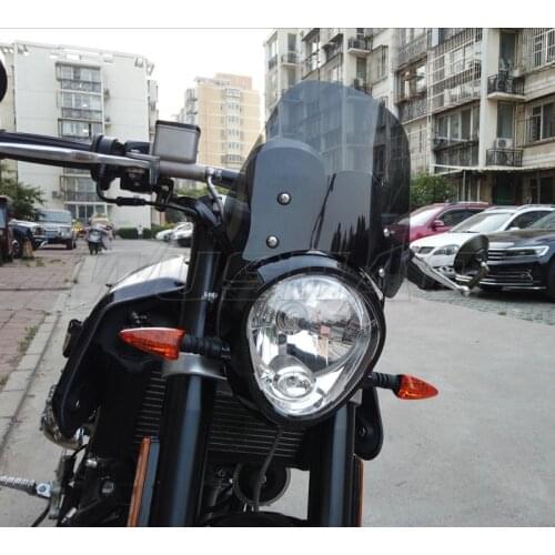 Windshield For 2012 - 2020 Triumph Bonneville 1200 EFI T120 T 120 100 900 T100 Black Windscreen Screen Bracket Headlight Mount