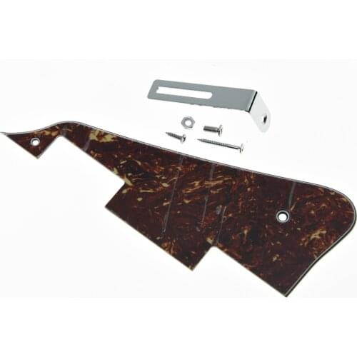 Vintage Tortoise Guitar Pickguard Scratch Plate With Chrome Bracket Fits in LP Guitar