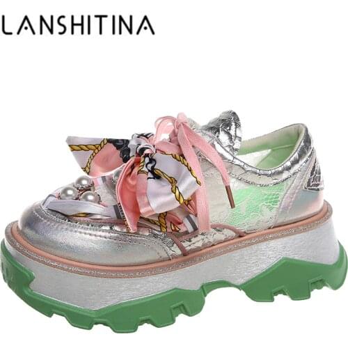 British Style Women Chunky Platform Sneakers Luxury Designers Autumn Bow Vulcanized Shoes Round Toe Casual Shoes Woman Sneakers