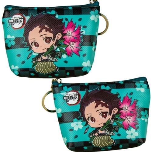 1pc Demon Slayer Coin Bag Kimetsu no Yaiba Kamado Tanjirou Penny Bag Change Purse