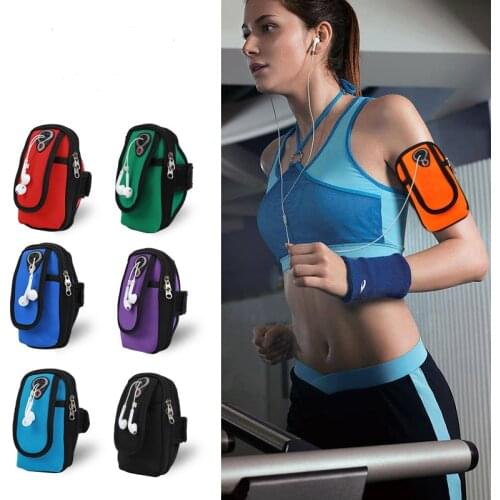 1PCs Universal Sports Armbands Bag Running Pouch for Mobile Phone Waterproof Gym Outdoor Hand Holder Case 6 Inch Big Capacity