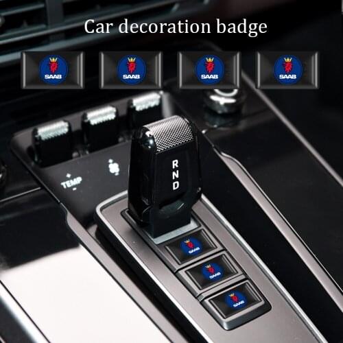 10Pc 3D Car Styling Decoration Epoxy Resin Emblem Badge Sticker Decals Wheel Steering Wheel Decals for SAAB 9-3 9-5 Accessories