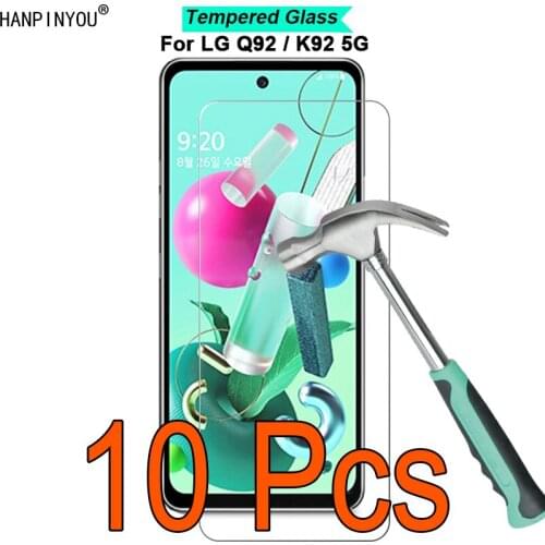 10 Pcs/Lot For LG Q92 / K92 5G 9H Hardness 2.5D Ultra-thin Toughened Tempered Glass Film Screen Protector Guard