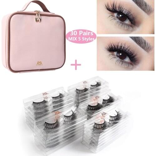 3d Mink Lashes Wholesale 30/60/90/120 pairs Natural Eyelashes Handmade False Eyelashes Makeup Eyelash Extension Lashes In Bulk