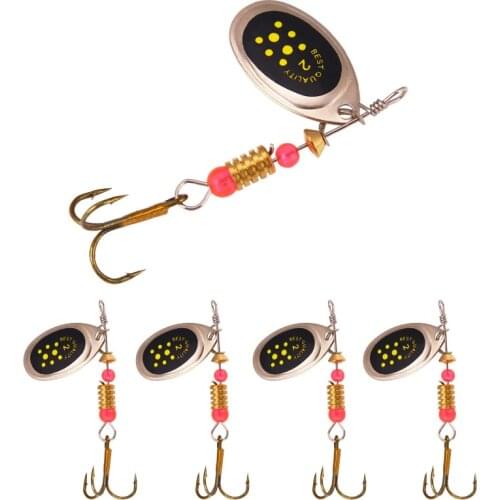 5pcs/lot Gorgons Fishing Tackle Metal Lure SpinnerBait Sinking Inline Spinner for Salmon Bass Trout Freshwater Fishing