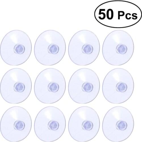 50 Pcs Clear Plastic Suction Cup 3CM Sucker Pads Without Hooks For Hanging Decorations Bathroom Supporter Kitchen Organizer