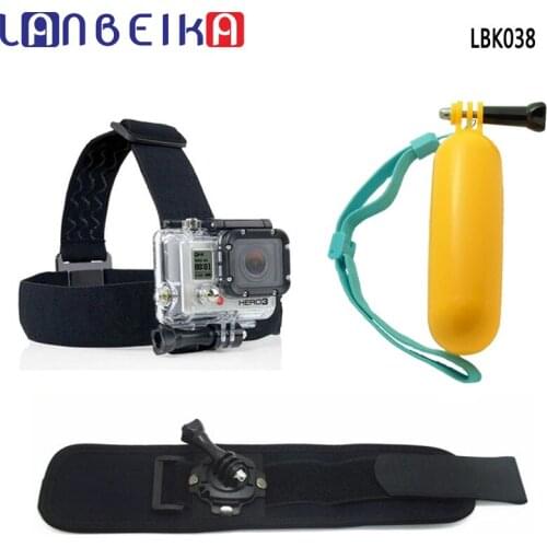 LANBEIKA Accessories Head Strap Floaty Bobber 360 Degrees Rotation For Gopro Hero 9 8 7 6 5 for SJCAM SJ4000 SJ5000 SJ8 DJI OSMO