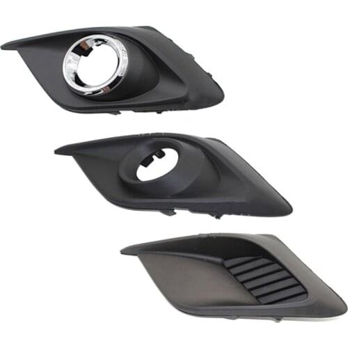 Auto Front Left Right Bumper Fog Light Lamp Chrome Grill for Mazda Axela 2014 2015 2016