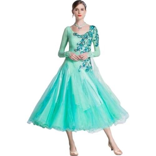 B-18398 Custom High-end Modern Ballroom Dance Dress Hot Sale Competition Ballroom Smooth Costume For Adult