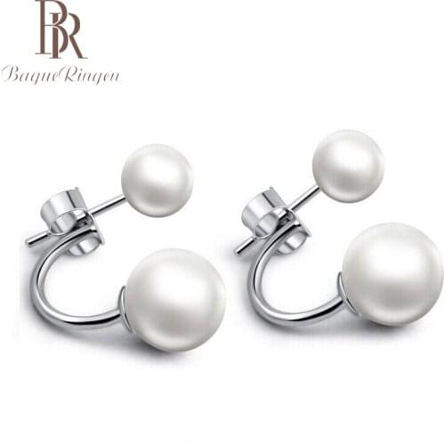 Bague Ringen 2019 Pearl Earrings Stud Earrings For Women Silver Jewelry Earring Fashion Party Gifts Wholesale