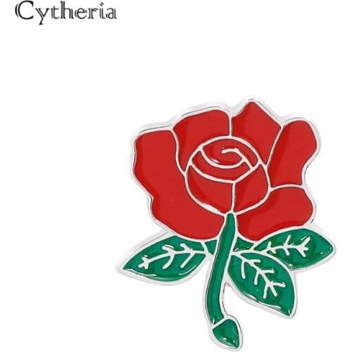 Cytheria Ros Flowers Badge Cartoon Fashion Brooches Enamel Pins Daisy Red Black Rose Women Clothes Collar Lapel Pin Accessories