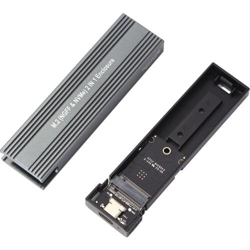 M2 SSD Case NVME Enclosure M.2 To USB Type C 3.1 SSD Adapter For Dual Protocol NVME PCIE NGFF SATA M/B Key SSD Disk Box SSD Case