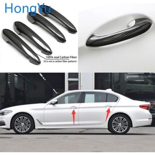 For BMW 5 series G30 G38 520d 530d M550d 530i 525i 540i M 2018-2020 Carbon Fiber Auto Door Handle Knob Exterior Trim Covers