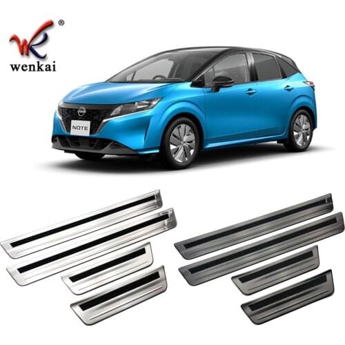 For Nissan Note E13 2021 2022 Door Sill Scuff Plate Foot Pedal Board Car Accessories Stainless Steel 4pcs