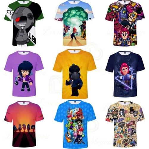 Shooting Game PRIMO 3D T-shirt Boys Girls Browlers Star Cartoon Tops Teen Clothes Spike Wanted 6 To 19 Years Kids Leon Shirts